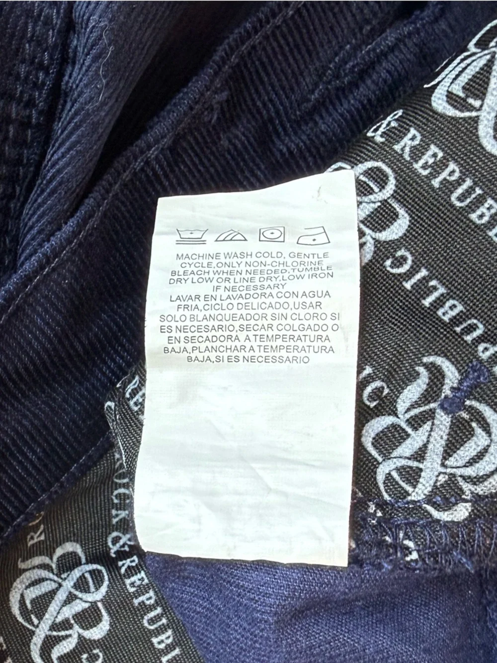 Rock and Republic | Women’s Berlin Corduroy Pants in Navy Blue | 6